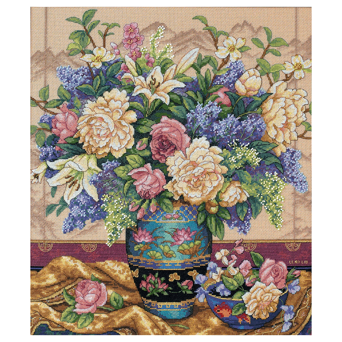 Dimensions Gold Collection Oriental Splendor Counted Cross Stitch Kit, 12" x 14"