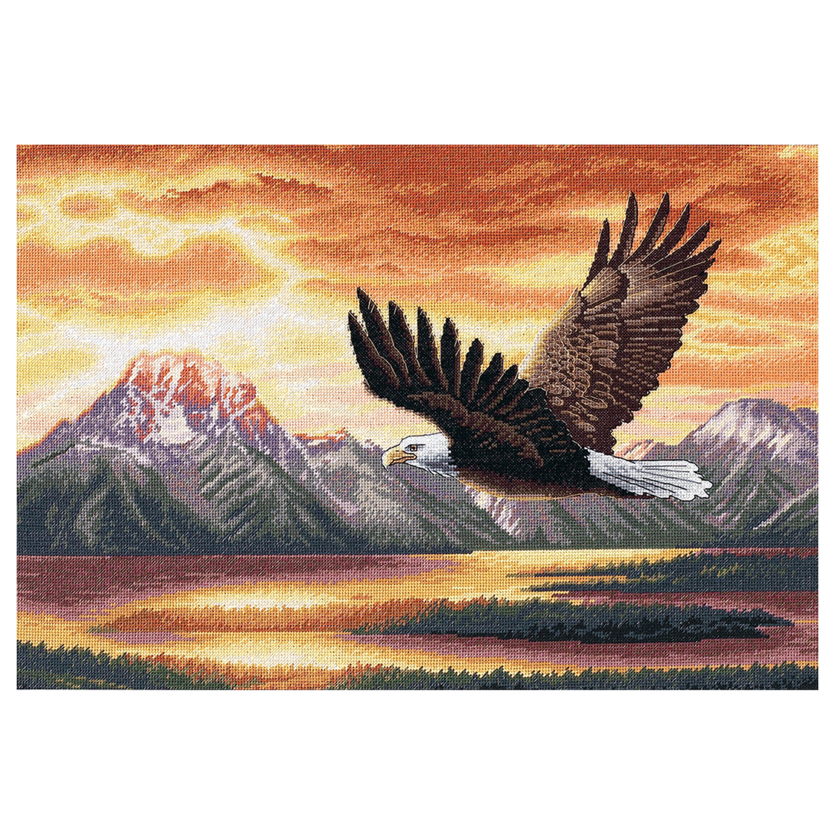 Dimensions Gold Collection Silent Flight Counted Cross Stitch Kit, 16" x 11"