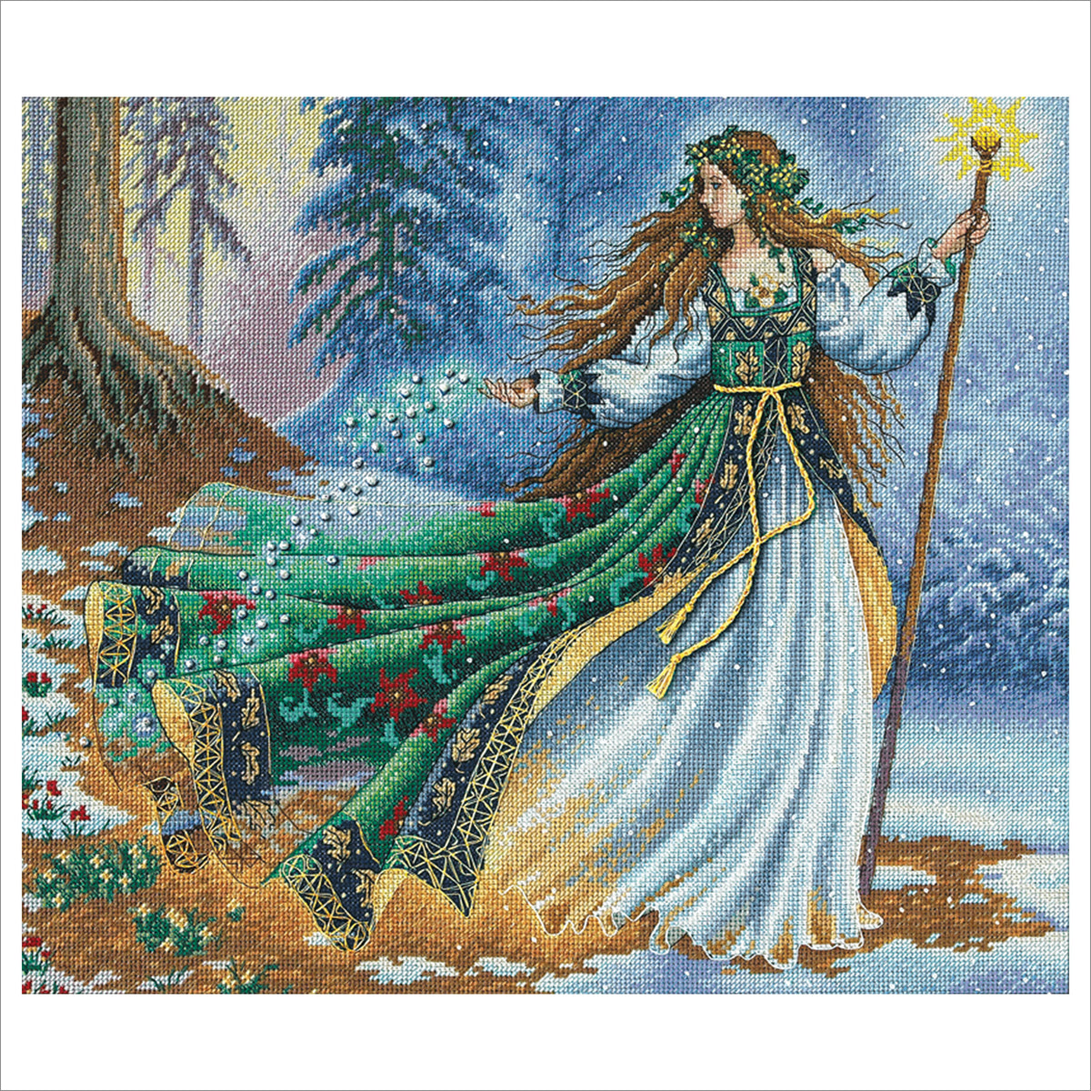 Dimensions Gold Collection Woodland Enchantress Counted Cross Stitch Kit, 14" x 12"