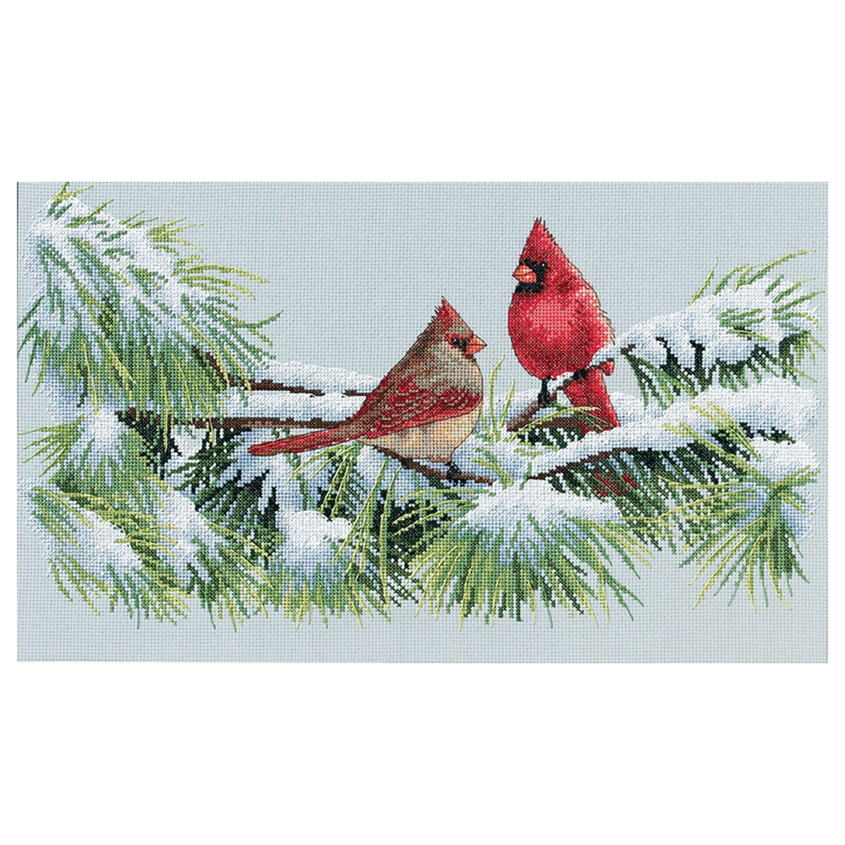 Dimensions Winter Cardinals Counted Cross Stitch Kit, 15" x 9"