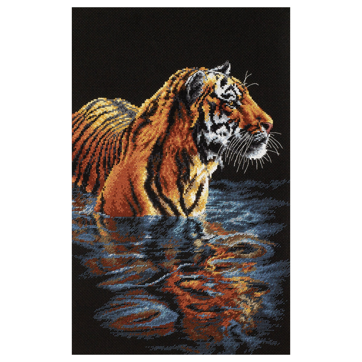 Dimensions Tiger Chilling Out Counted Cross Stitch Kit, 9" x 14"