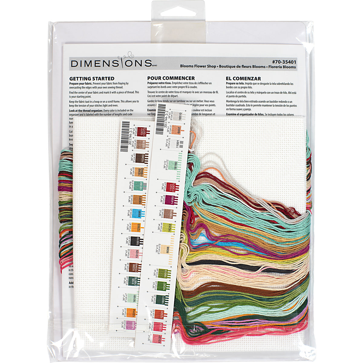 Dimensions Blooms Flower Shop Counted Cross Stitch Kit, 12" x 12"