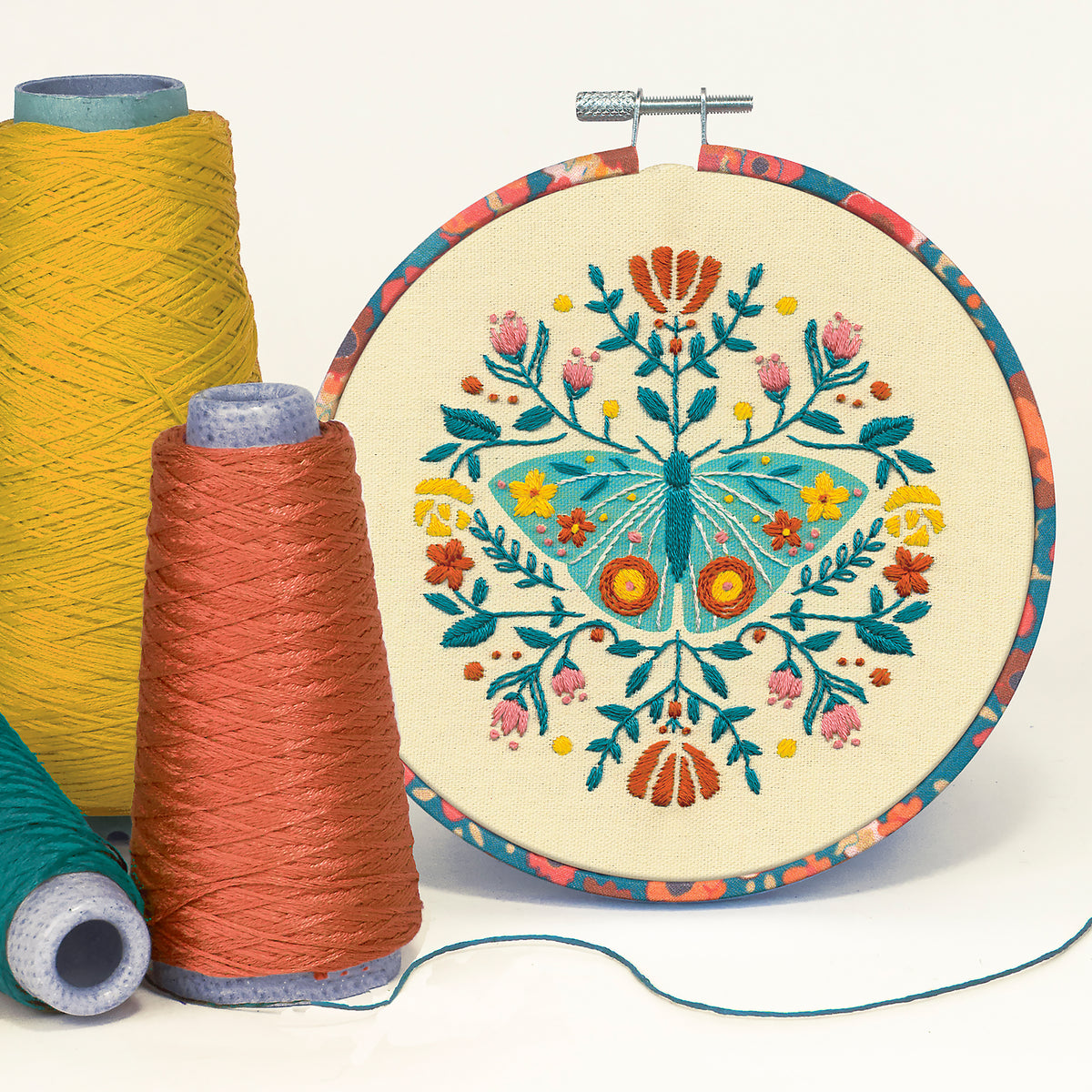 Dimensions Moth Embroidery Kit, 6" diameter