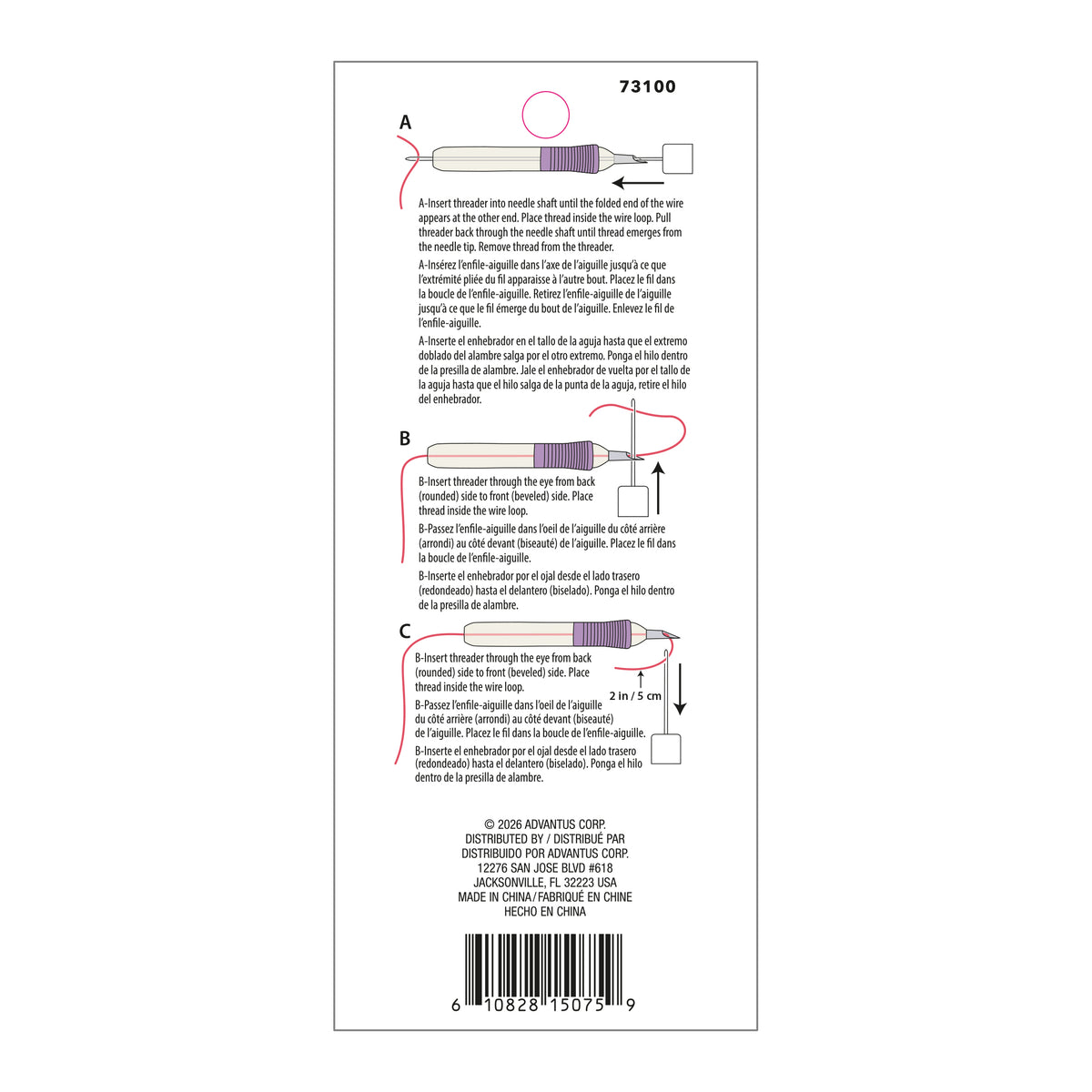Dimensions Punch Needle Tool and Threader