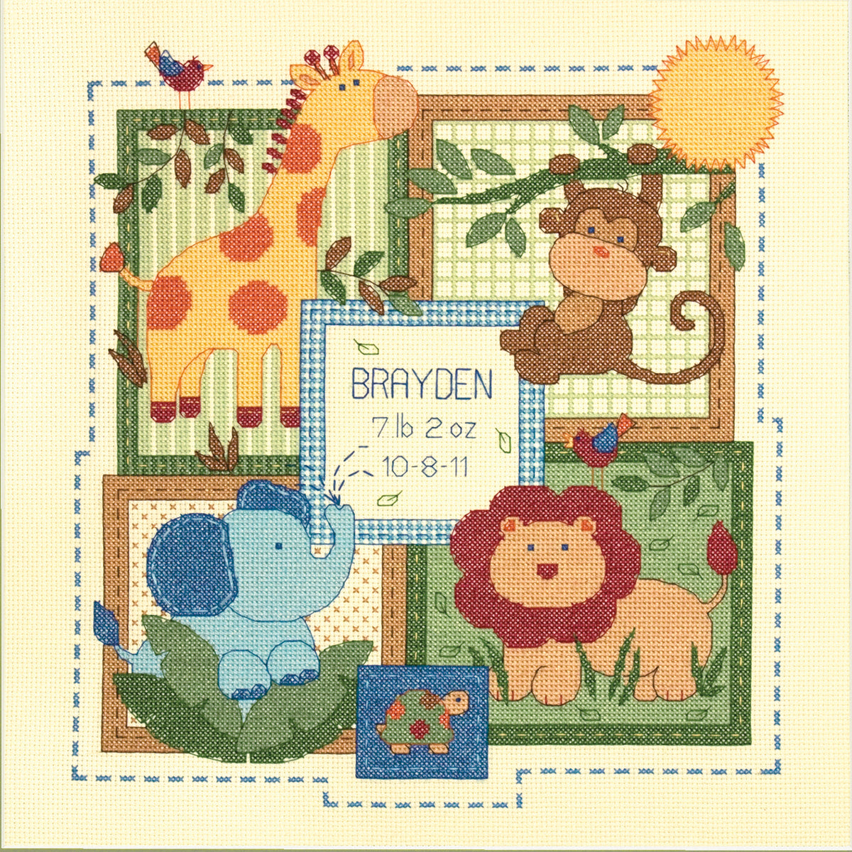 Dimensions Savannah Birth Record Counted Cross Stitch Kit, 12" x 12"