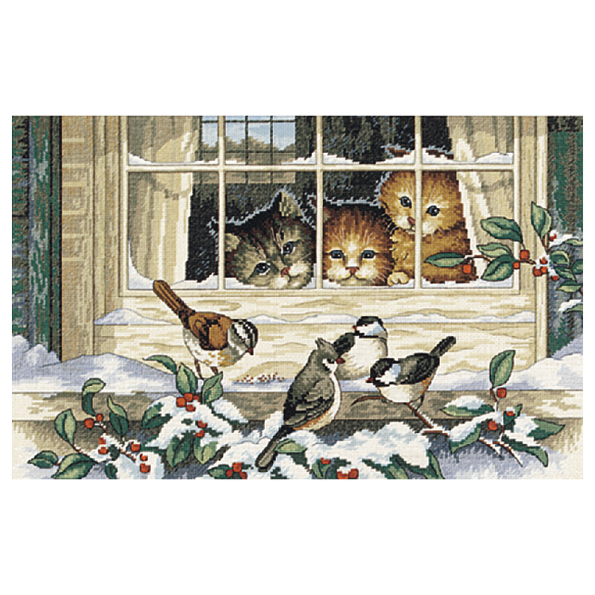 Dimensions Three Bird Watchers Counted Cross Stitch Kit, 14" x 9"