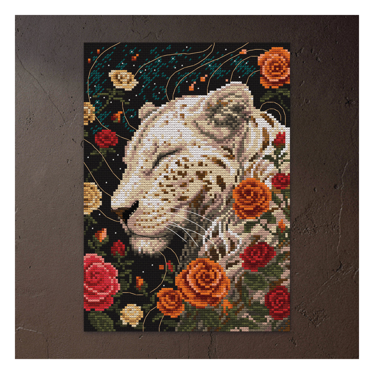 Dimensions Gold Collection Petite White Lioness Counted Cross Stitch Kit, 5" x 7"