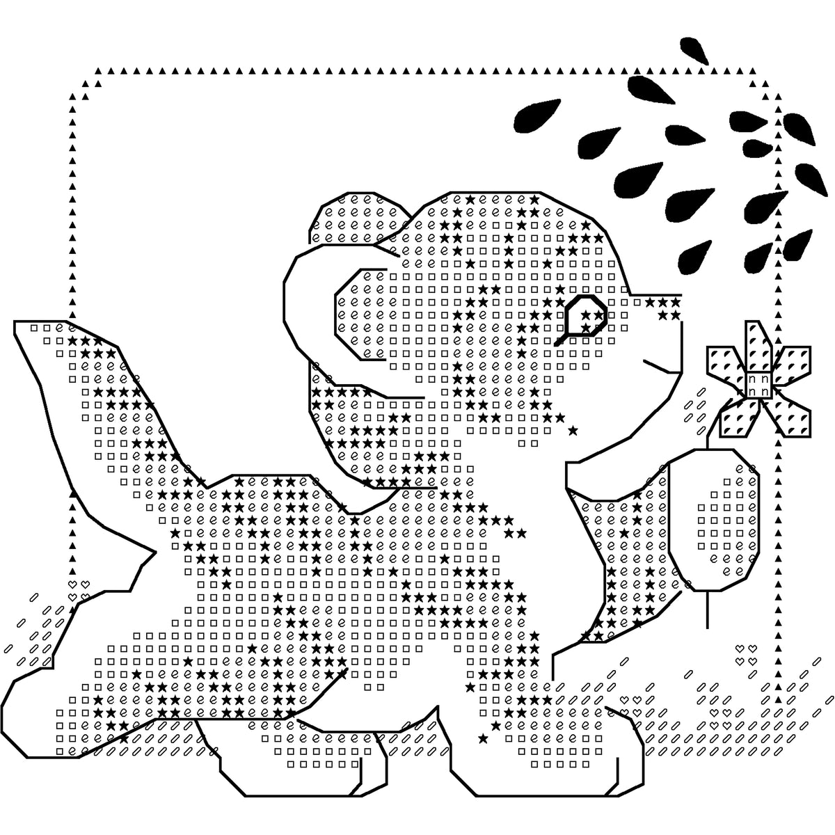 Dimensions Animals Babes Quilt Stamped Cross Stitch Kit, 34" x 43"