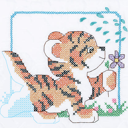 Dimensions Animals Babes Quilt Stamped Cross Stitch Kit, 34" x 43"