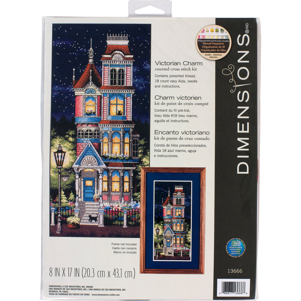 Dimensions Victorian Charm Counted Cross Stitch Kit, 8" x 17"