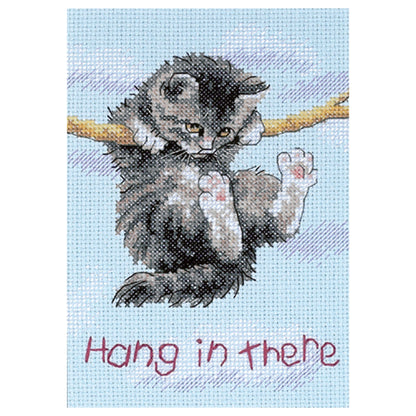 Dimensions Hang on Kitty Counted Cross Stitch Kit, 5" x 7"