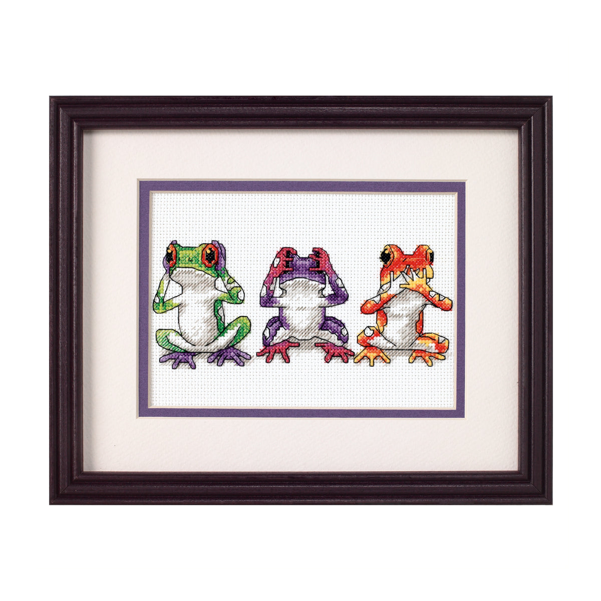 Dimensions Tree Frog Trio Counted Cross Stitch Kit, 7" x 5"