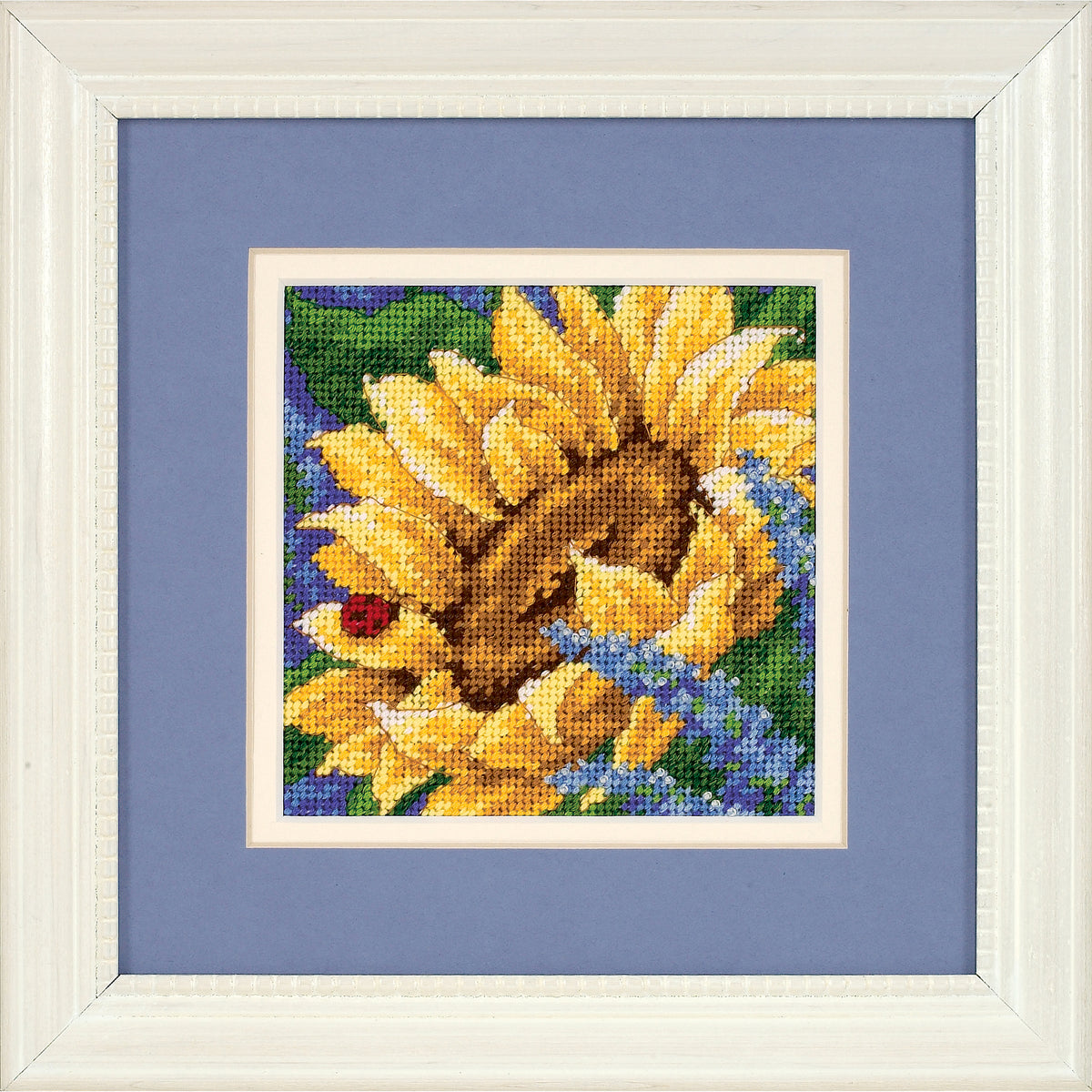 Dimensions Sunflower and Ladybug Needlepoint Kit, 5" x 5"