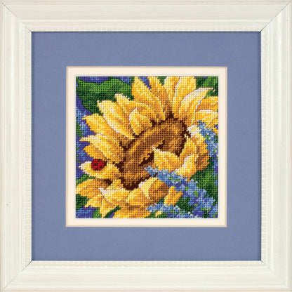 Dimensions Sunflower and Ladybug Needlepoint Kit, 5" x 5"