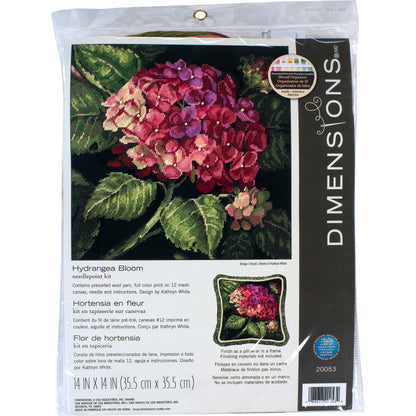 Dimensions Hydrangea Bloom Needlepoint Kit, 14" x 14"