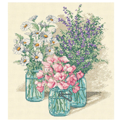 Dimensions Wildflower Trio Counted Cross Stitch Kit, 11" x 12"