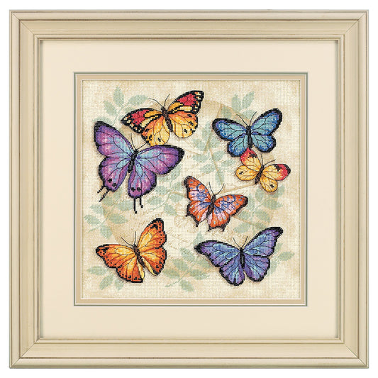 Dimensions Butterfly Profusion Counted Cross Stitch Kit, 11" x 11"