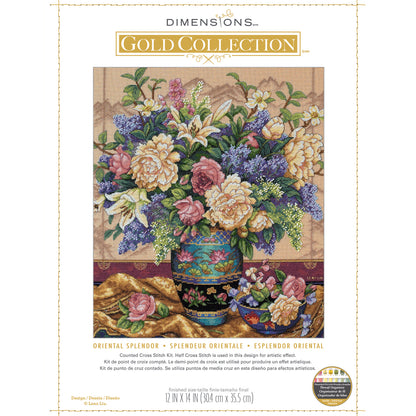 Dimensions Gold Collection Oriental Splendor Counted Cross Stitch Kit, 12" x 14"