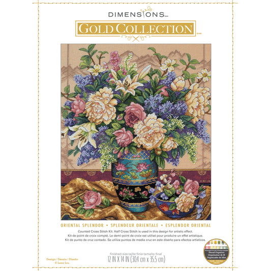 Dimensions Gold Collection Oriental Splendor Counted Cross Stitch Kit, 12" x 14"