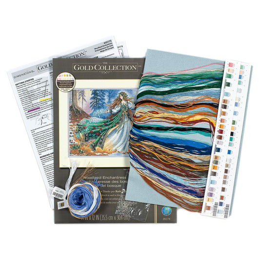 Dimensions Gold Collection Woodland Enchantress Counted Cross Stitch Kit, 14" x 12"