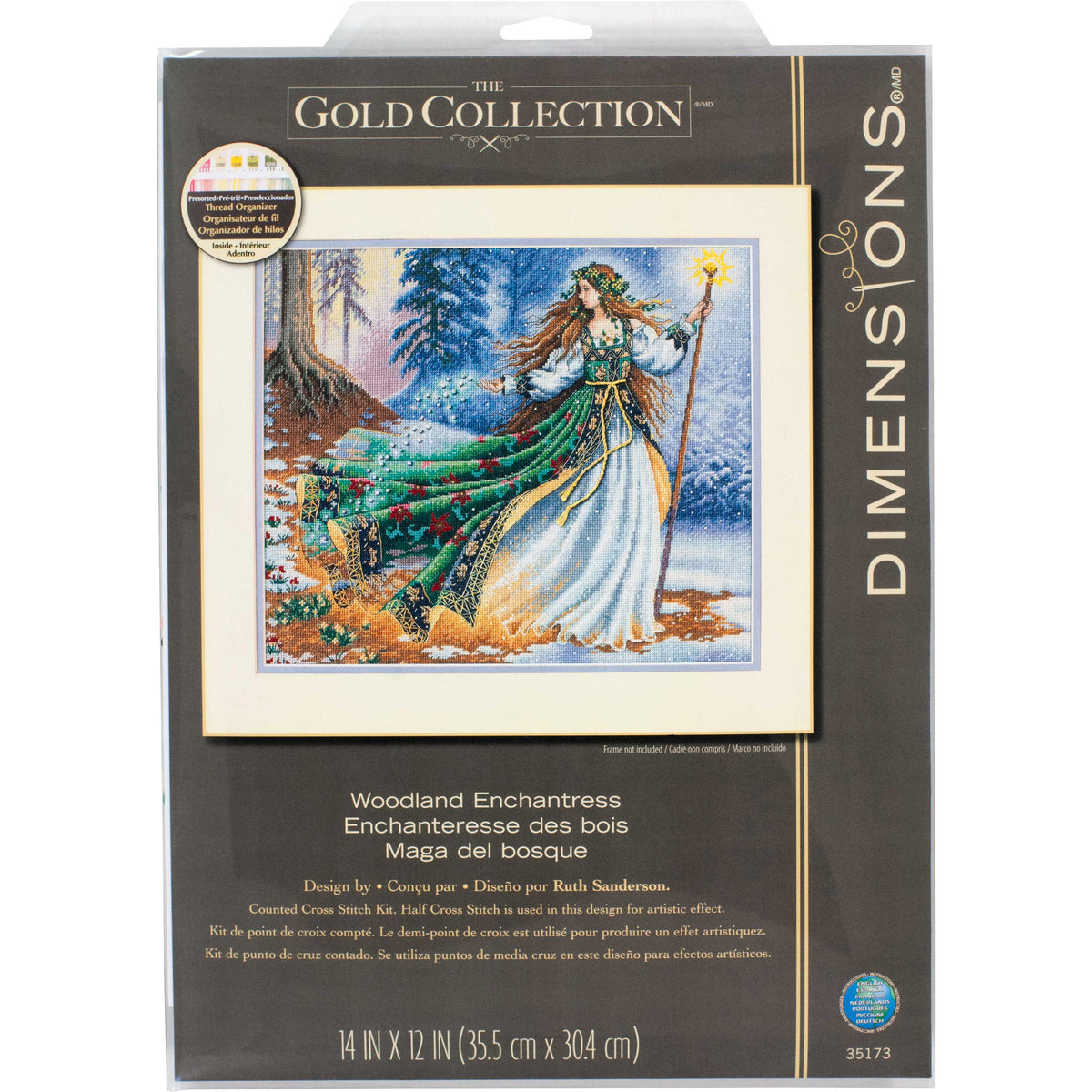 Dimensions Gold Collection Woodland Enchantress Counted Cross Stitch Kit, 14" x 12"