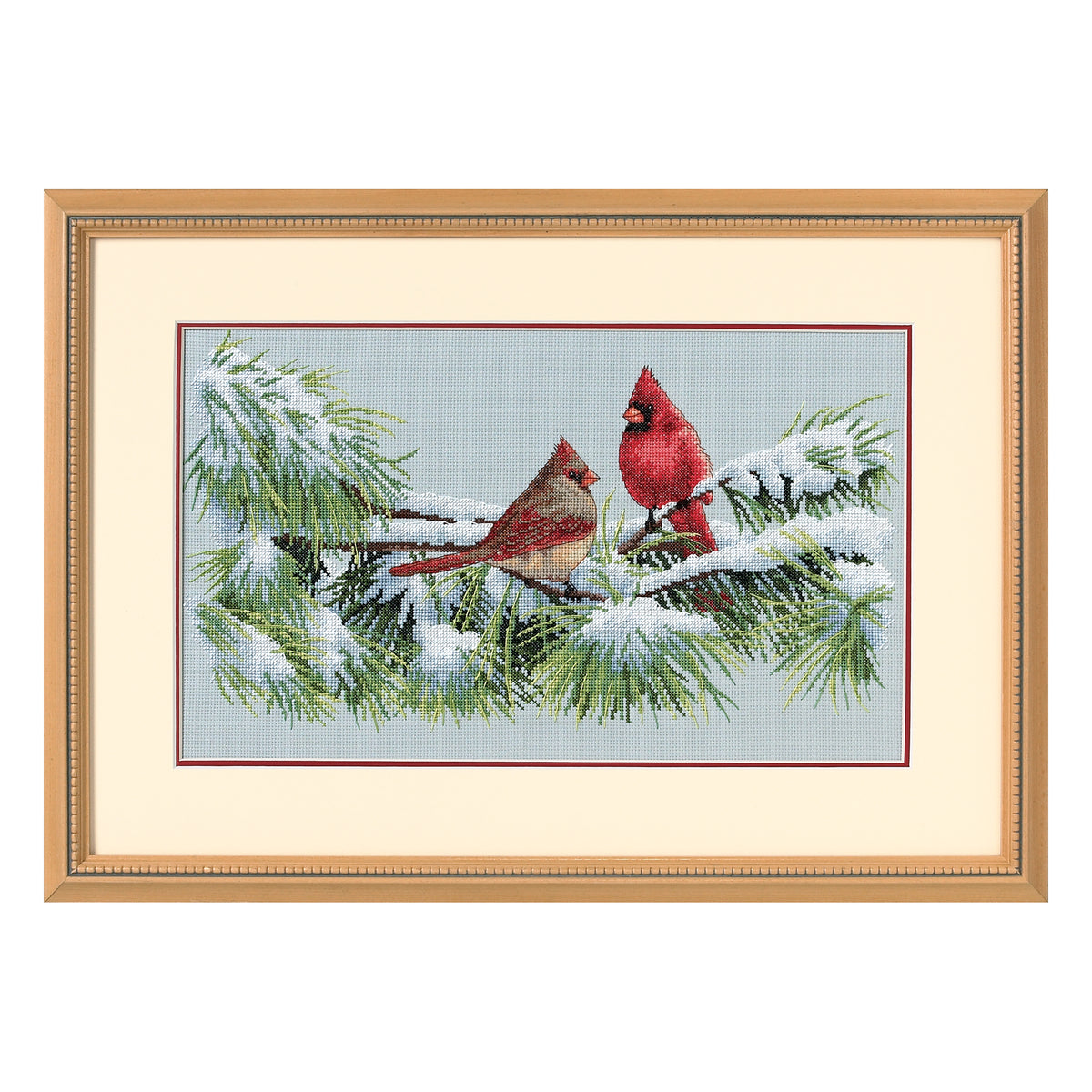 Dimensions Winter Cardinals Counted Cross Stitch Kit, 15" x 9"