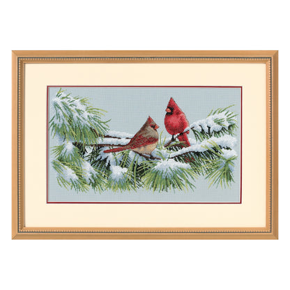 Dimensions Winter Cardinals Counted Cross Stitch Kit, 15" x 9"