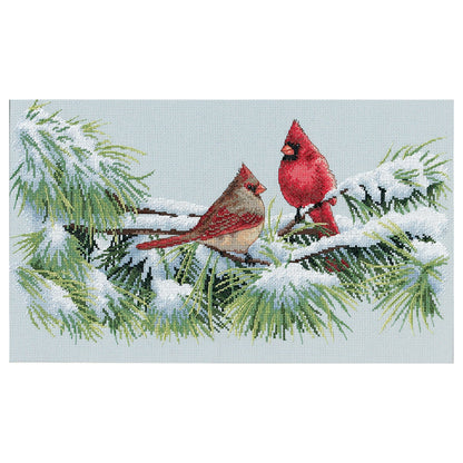 Dimensions Winter Cardinals Counted Cross Stitch Kit, 15" x 9"