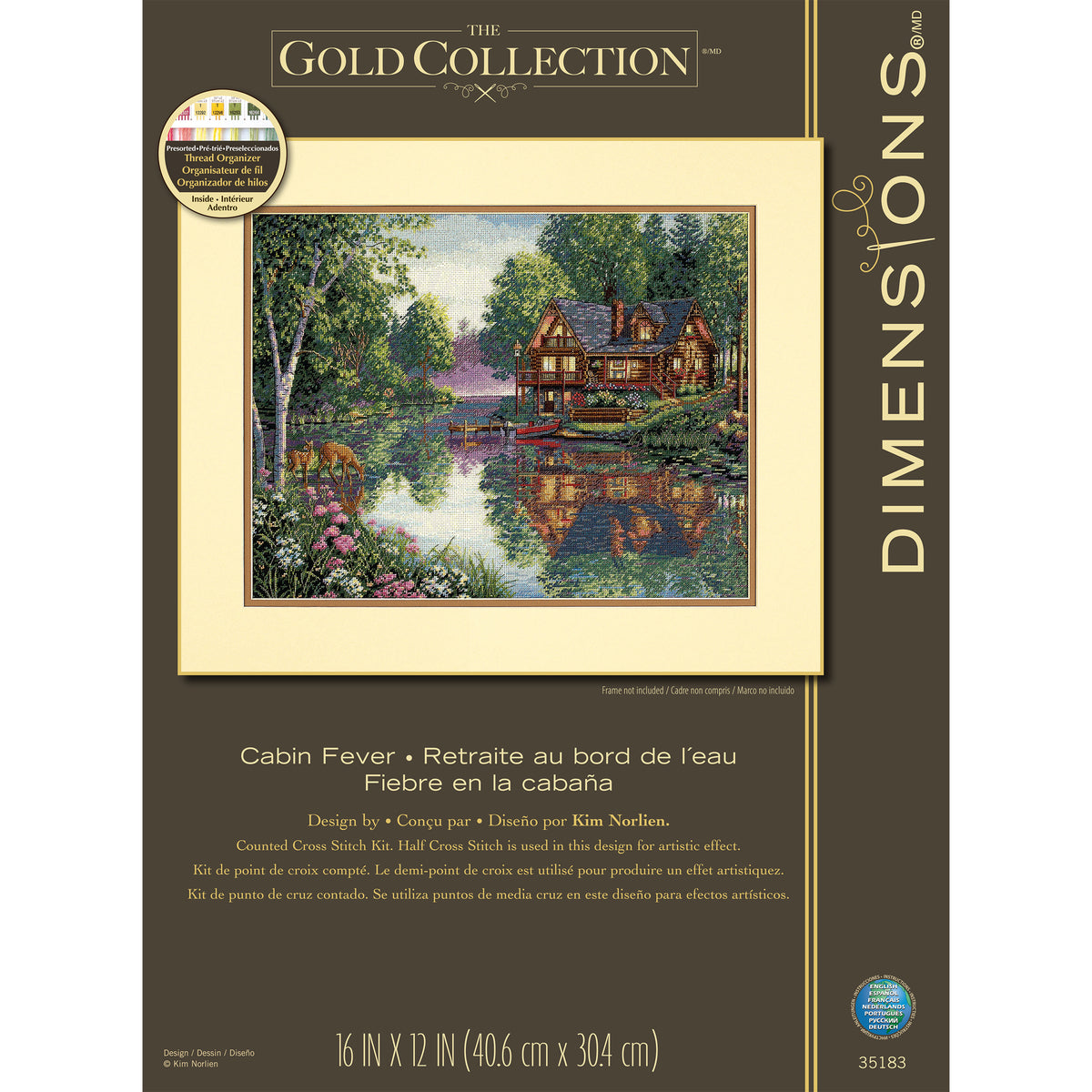 Dimensions Gold Collection Cabin Fever Counted Cross Stitch Kit, 16" x 12"