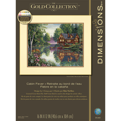 Dimensions Gold Collection Cabin Fever Counted Cross Stitch Kit, 16" x 12"