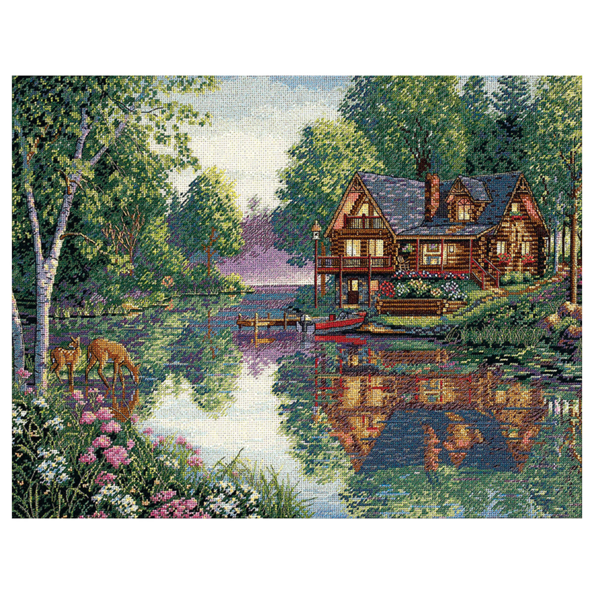 Dimensions Gold Collection Cabin Fever Counted Cross Stitch Kit, 16" x 12"