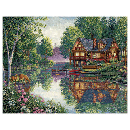 Dimensions Gold Collection Cabin Fever Counted Cross Stitch Kit, 16" x 12"