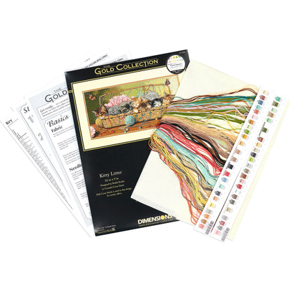 Dimensions Gold Collection Kitty Litter Counted Cross Stitch Kit, 18" x 9"
