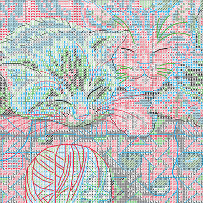 Dimensions Gold Collection Kitty Litter Counted Cross Stitch Kit, 18" x 9"