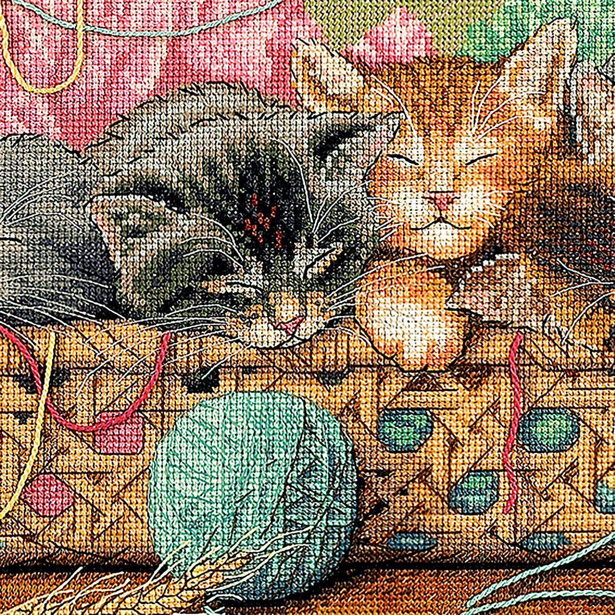 Dimensions Gold Collection Kitty Litter Counted Cross Stitch Kit, 18" x 9"