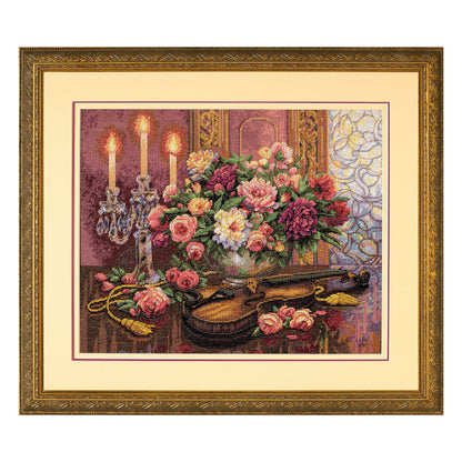 Dimensions Gold Collection Romantic Floral Counted Cross Stitch Kit, 16" x 13"