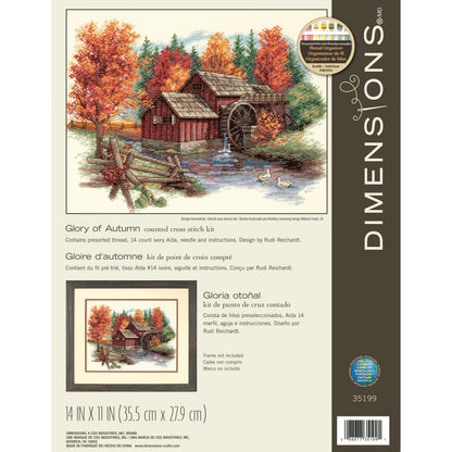 Dimensions Glory of Autumn Counted Cross Stitch Kit, 14" x 11"