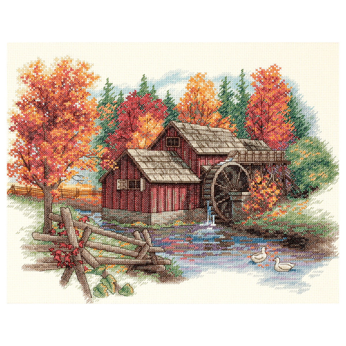 Dimensions Glory of Autumn Counted Cross Stitch Kit, 14" x 11"