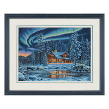 Dimensions Gold Collection Aurora Cabin Counted Cross Stitch Kit, 16" x 12"