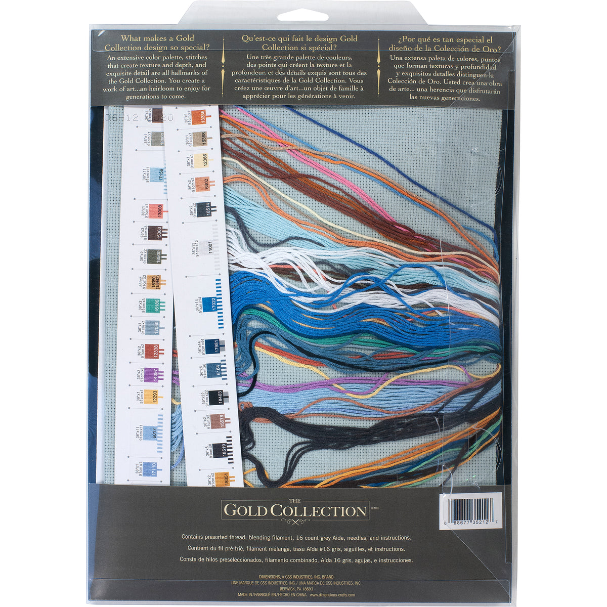 Dimensions Gold Collection Aurora Cabin Counted Cross Stitch Kit, 16" x 12"