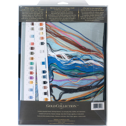 Dimensions Gold Collection Aurora Cabin Counted Cross Stitch Kit, 16" x 12"