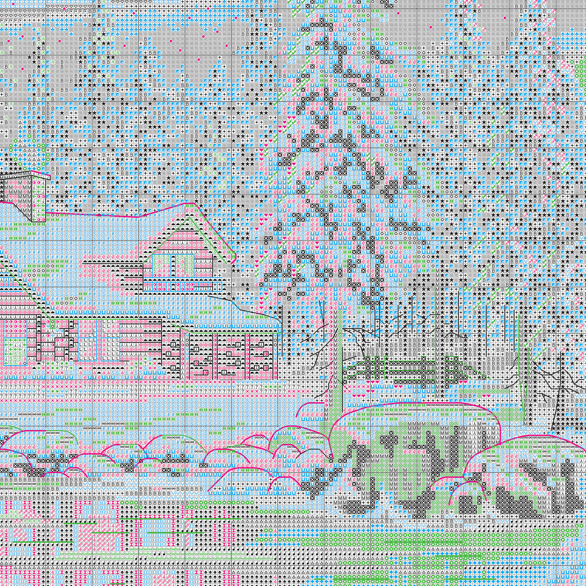 Dimensions Gold Collection Aurora Cabin Counted Cross Stitch Kit, 16" x 12"