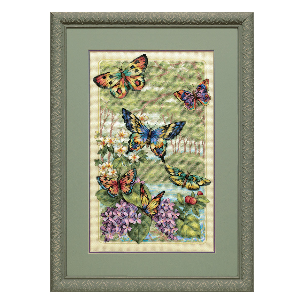 Dimensions Gold Collection Butterfly Forest Counted Cross Stitch Kit, 10" x 16"