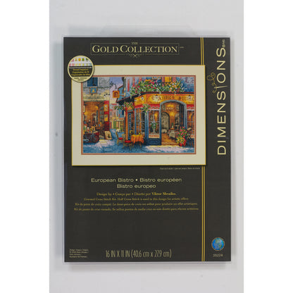 Dimensions Gold Collection European Bistro Counted Cross Stitch Kit, 16" x 11"