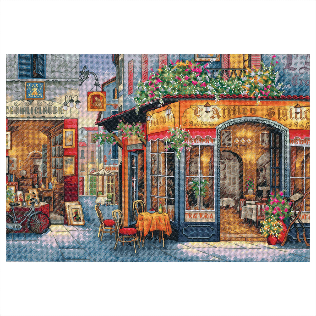 Dimensions Gold Collection European Bistro Counted Cross Stitch Kit, 16" x 11"