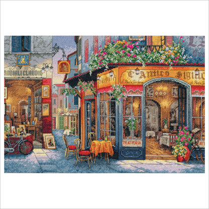 Dimensions Gold Collection European Bistro Counted Cross Stitch Kit, 16" x 11"