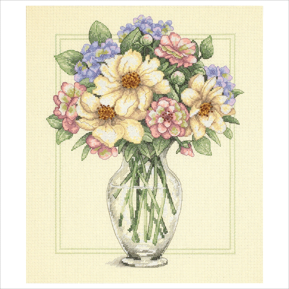 Dimensions Flowers in Tall Vase Counted Cross Stitch Kit, 16" x 11"