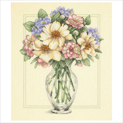 Dimensions Flowers in Tall Vase Counted Cross Stitch Kit, 16" x 11"
