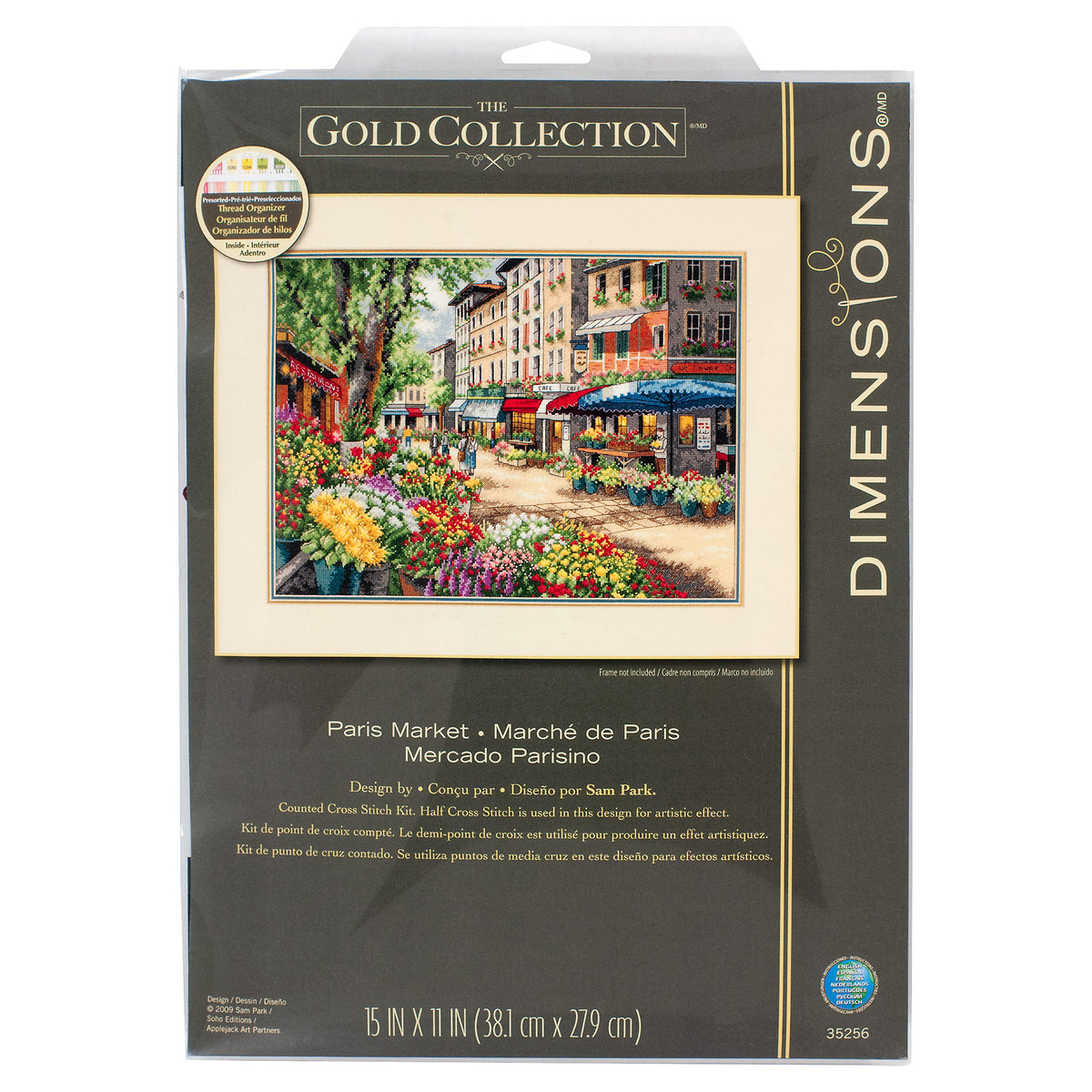 Dimensions Gold Collection Paris Market Counted Cross Stitch Kit, 15" x 11"