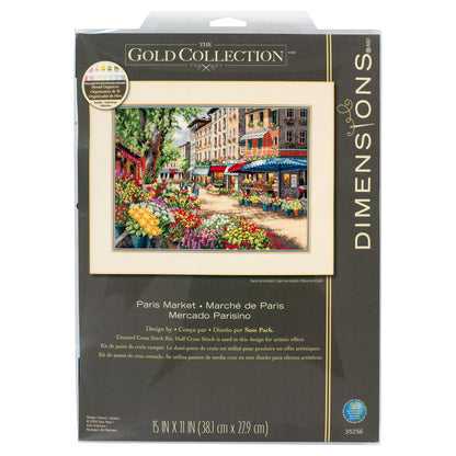 Dimensions Gold Collection Paris Market Counted Cross Stitch Kit, 15" x 11"